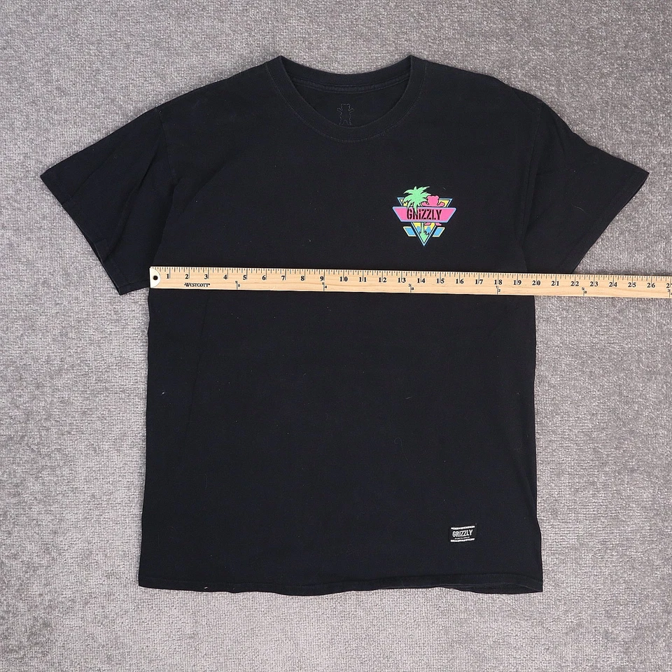 Y2K Grizzly Griptape Skate Skater Large Black Short Sleeve T-Shirt - Image 4 of 4