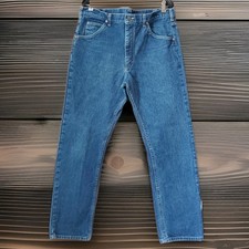 Vtg 70s Lee Riders 200 High-Rise Straight Jeans Men 40"W x34"L 33.5"L Normcore