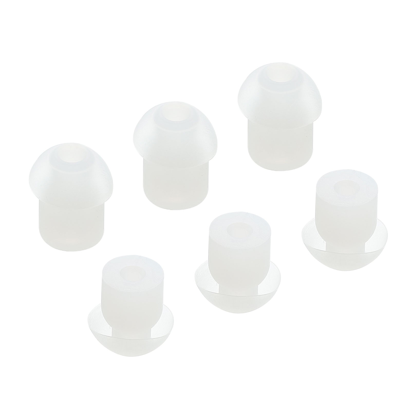 Ear Tips For Acoustic Tube Earpiece, Transparent 6pcs