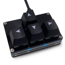 Mini 4-Key Keypad, Programmable USB-C Mechanical Gaming Keypad, One-Handed Keybo