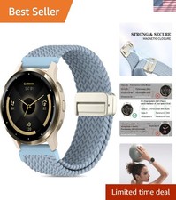 Comfortable Grey Blue 22mm Nylon Band for Garmin Venu  Vivoactive Smartwatches