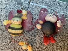 Set Of 2 Russ Berrie and Co. Judy Lynn Window Bouncing Bees 7