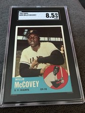 1963 Topps #490 Willie McCovey Giants Legend  HOF  SGC 8.5  Looks Perfect !!