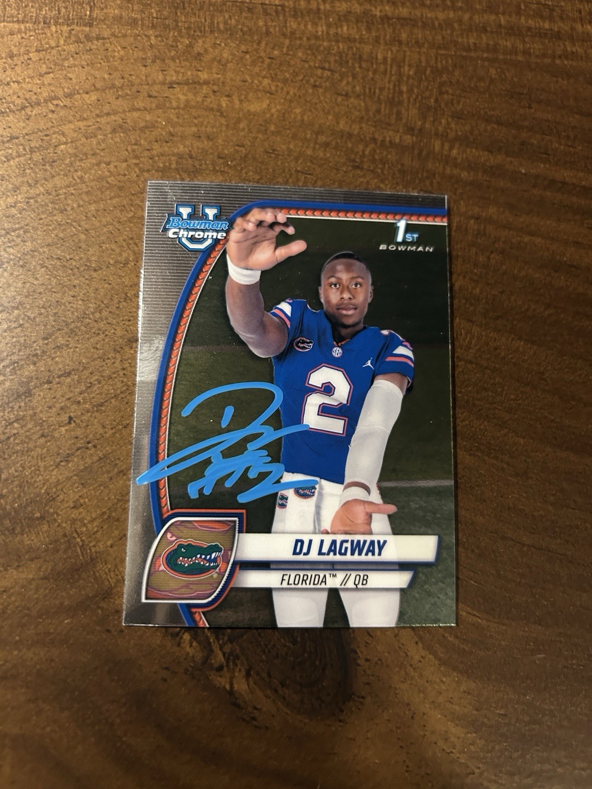 DJ Lagway 2024 Bowman Chrome U Auto Signed Autographed 1st Bowman #63