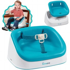 Hiccapop ErgoBoost Toddler Booster Dining Seat, Non-Slip, Stable Teal, Portable