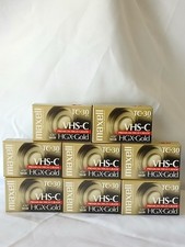 Maxell TC-30 VHS-C HGX Gold Camcorder Video Tape Lot Of 8