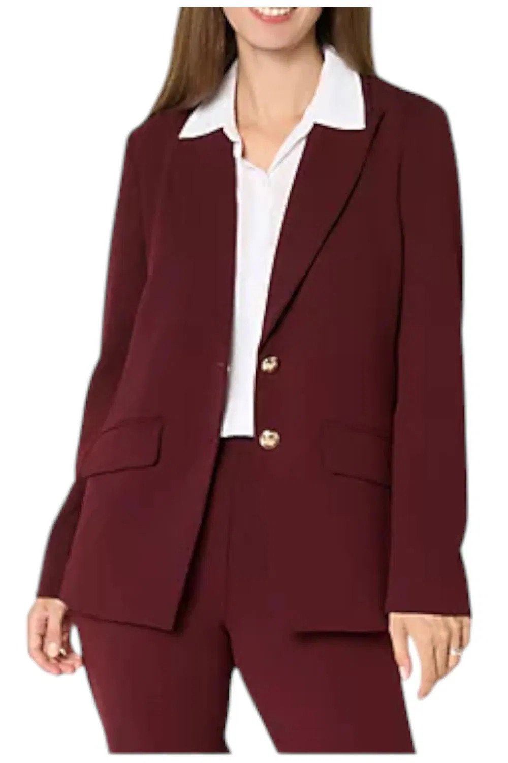 Dennis Basso Luxe Crepe Blazer in Prints & Solids Deep Wine