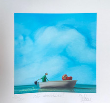 DIEGO SANTINI - “ sto arrivando !” - Grafica Ritoccata A Mano- 19x19 cm