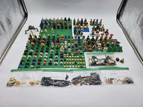 LEGO Mini Fig Mega Lot Star Wars Toy Story Simpsons + Parts Accessories Blaste