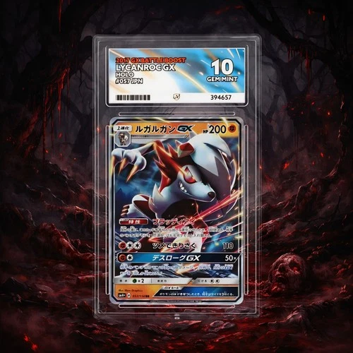 Lycanroc GX 057/114 - GX Battle Boost - ACE Grading Gem Mint 10