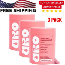 3 PACK URO O Positiv Vaginal Probiotics for Women pH Balance w/ Prebiotic 180 ct