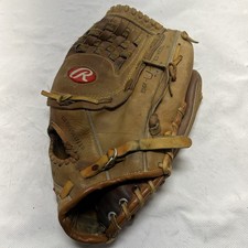 Rawlings Leather Softball Glove Super Size Rsgxl Hinged Pad Right Hand Broke In