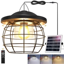 Shed Lighs Solar Powered 3000LM Solar Pendant Light Outdoor, Gazebo Lantern w...