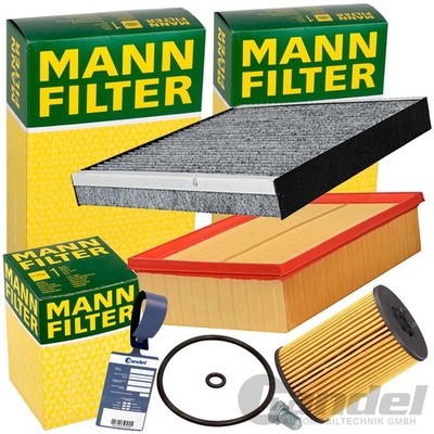 MANN FILTERSET INSPEKTIONSPAKET für 1.6+2.0 VW GOLF 7 PASSAT 3G AUDI A3 Q3