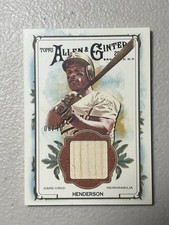 2025 Topps Allen & Ginter Rickey Henderson Bat Relic /10 Brooklyn Back SSP