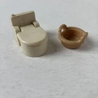 Vtg Fisher-Price Little People White Toilet Potty #303 Bathroom Toy￼￼