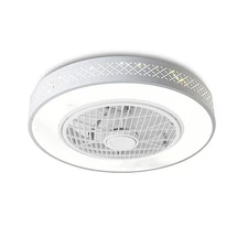 Modern Stepless Dimming Ceiling Light Fan Round Fan Lamp & Remote Controller NEW