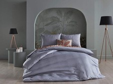 Gray Duvet Cover Set - Full Size 4 Pieces 