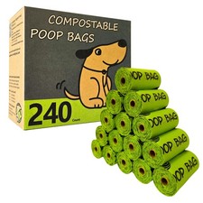 Certified Compostable Dog Poop Bag Rolls, Landfill friendly Doggie Poop Bags,...