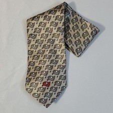Ralph Marlin Vintage Tampa Bay Buccaneers NFL Football Tonal Logo 100 Silk Tie