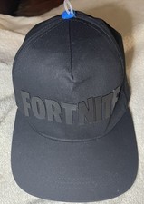 FORTNITE Black Cap Hat Black Embroidered Logo Adjustable Snapback