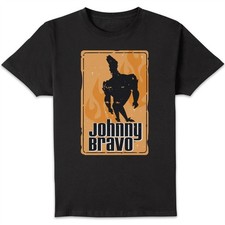 Image of Johnny Bravo Fire T-Shirt Adults | Official Licensed | Black