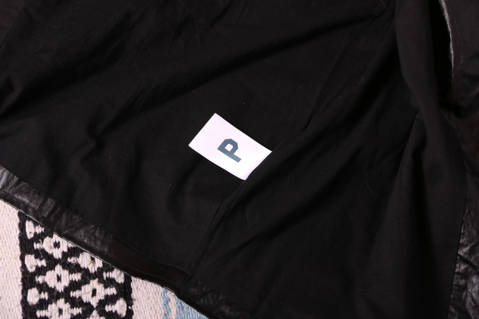 Porter James Sports Workers Jacket Boxy Cropped Men's Medium M Black Gloss image 8