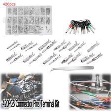 420PCS Connector Pins 21 Types Electrical Wire Terminal Kit 18PCS Extractor Tool
