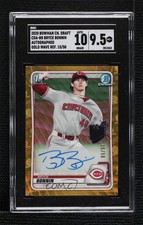 2020 Bowman Draft Gold Wave Refractor 15/50 Bryce Bonnin SGC 9.5 Mint+ Auto w5p