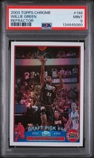 2003 Topps Chrome Willie Green #148 Rookie Refractor PSA 9 Philadelphia 76ers