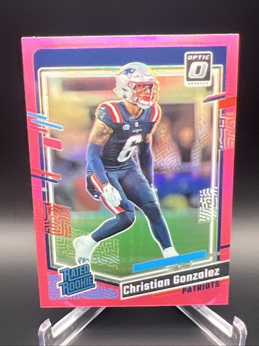 2023 Panini Donruss - Rated Rookie Christian Gonzalez #369 Optic Preview Pink...
