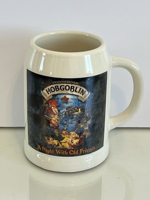 Vintage Wychwood Brewery Hobgoblin Beer Mug Stein 22oz w 4 Coasters