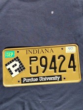 1997 INDIANA LICENSE PLATE - PURDUE UNIVERSITY / EXPIRED 3 YEARS 