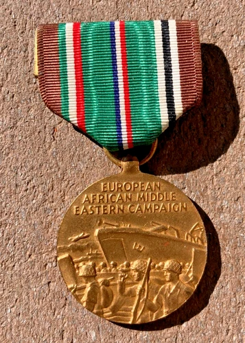Orig WW2 US Army Military ETO European Theater Operations Campaign Service Medal