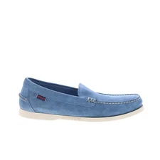 Sebago Frank Boat Roughout Mens Blue Loafers & Slip Ons Casual Shoes