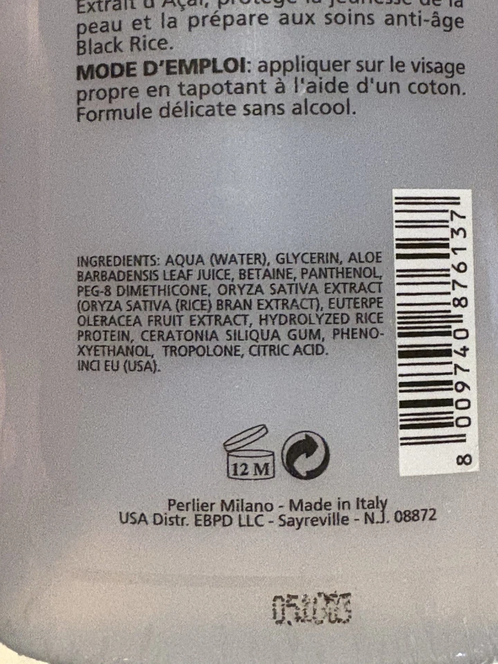 PERLIER Black Rice Platinum Vitalizing Tonic Absolute Tonic 6.7oz - Image 4 of 4