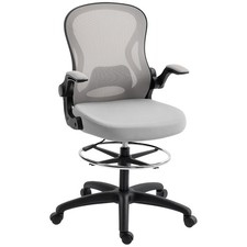 Image of Vinsetto Drafting Chair, Ergonomic Tall Office Chair with 59 x 65 cm, Grey 