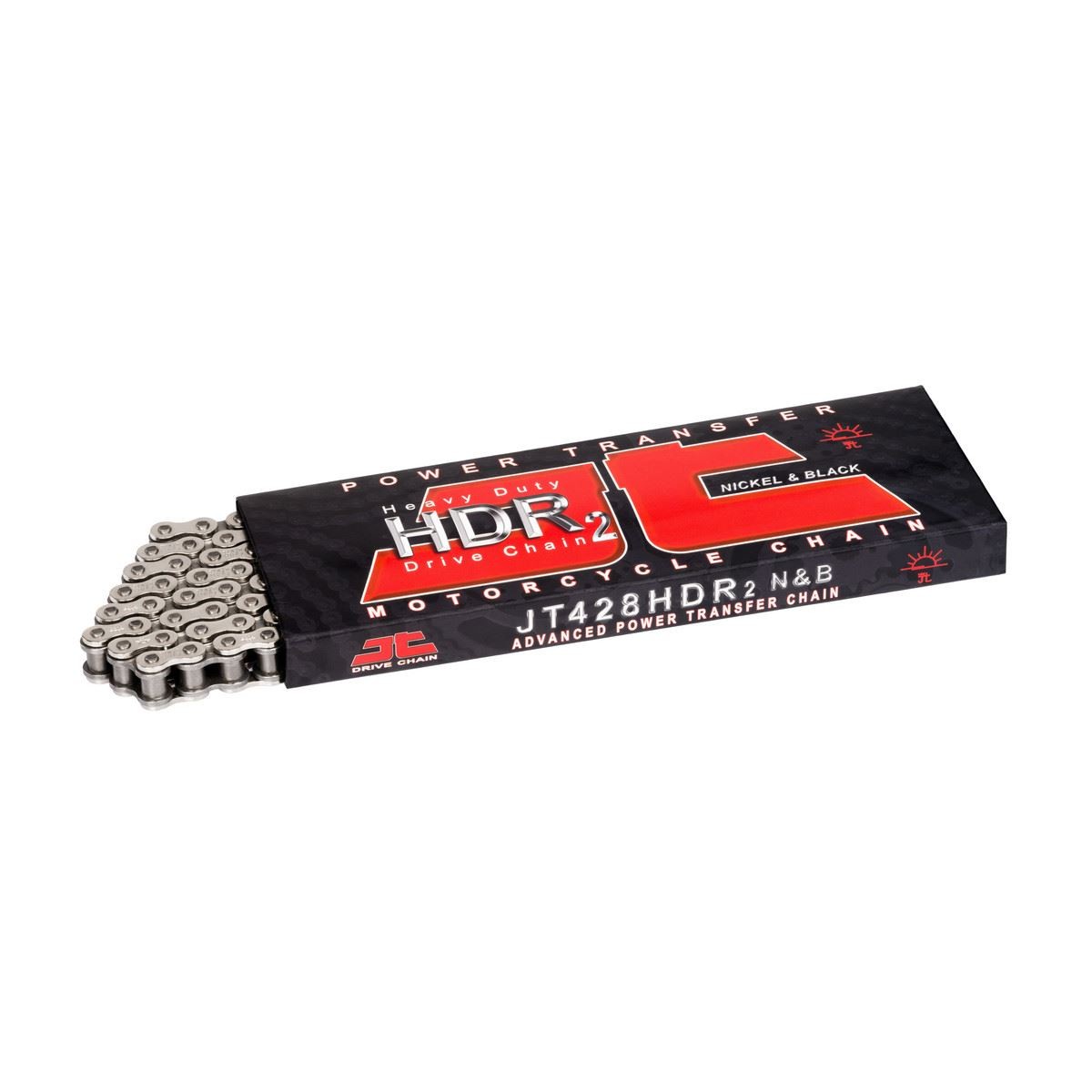 JT HDR Heavy Duty Chain Nickel & Black 428-134 Yamaha TZR50