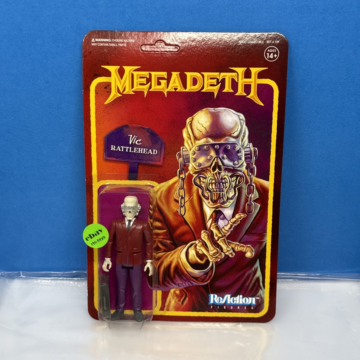 Megadeth Vic Rattlehead Reaction Super7 Action Figure 3.75