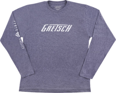 GRETSCH Power and Fidelity  Long Sleeve T-Shirt, Grey, L
