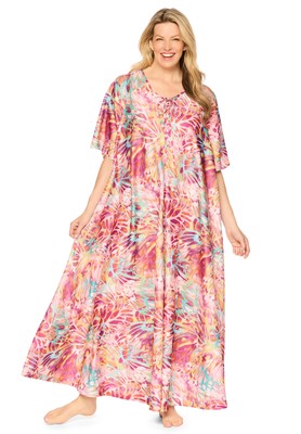 Only Necessities Women's Plus Size Sweeping Printed Lounger