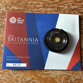 Royal mint Britannia 1/40 oz Gold Coin 2014