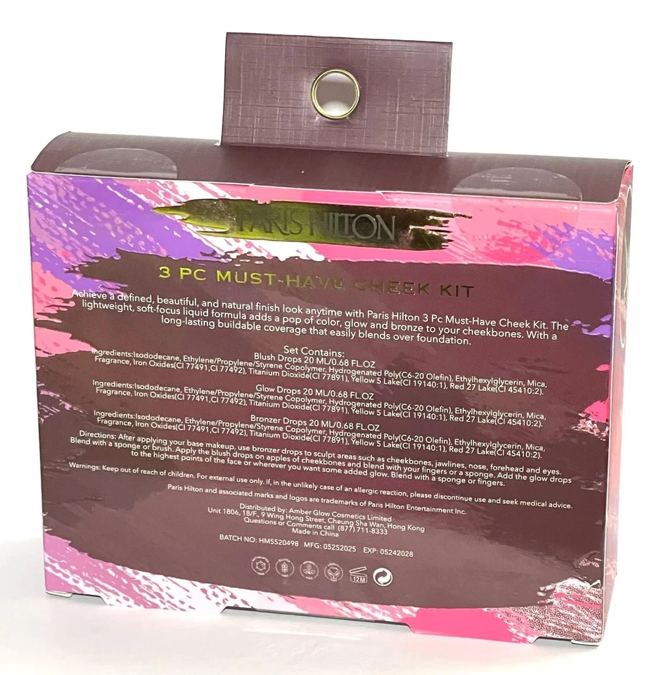 Paris Hilton Radiant Trio - Blush, Gold, Bronzer Drops - Sculp & Glow - Image 2 of 3