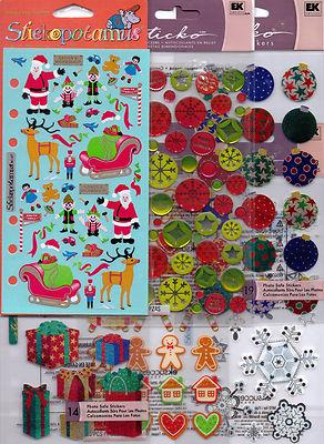 EK SUCCESS STICKO CHRISTMAS MEDLEY ICONS HOLIDAYS WINTER SCRAPBOOK STICKERS