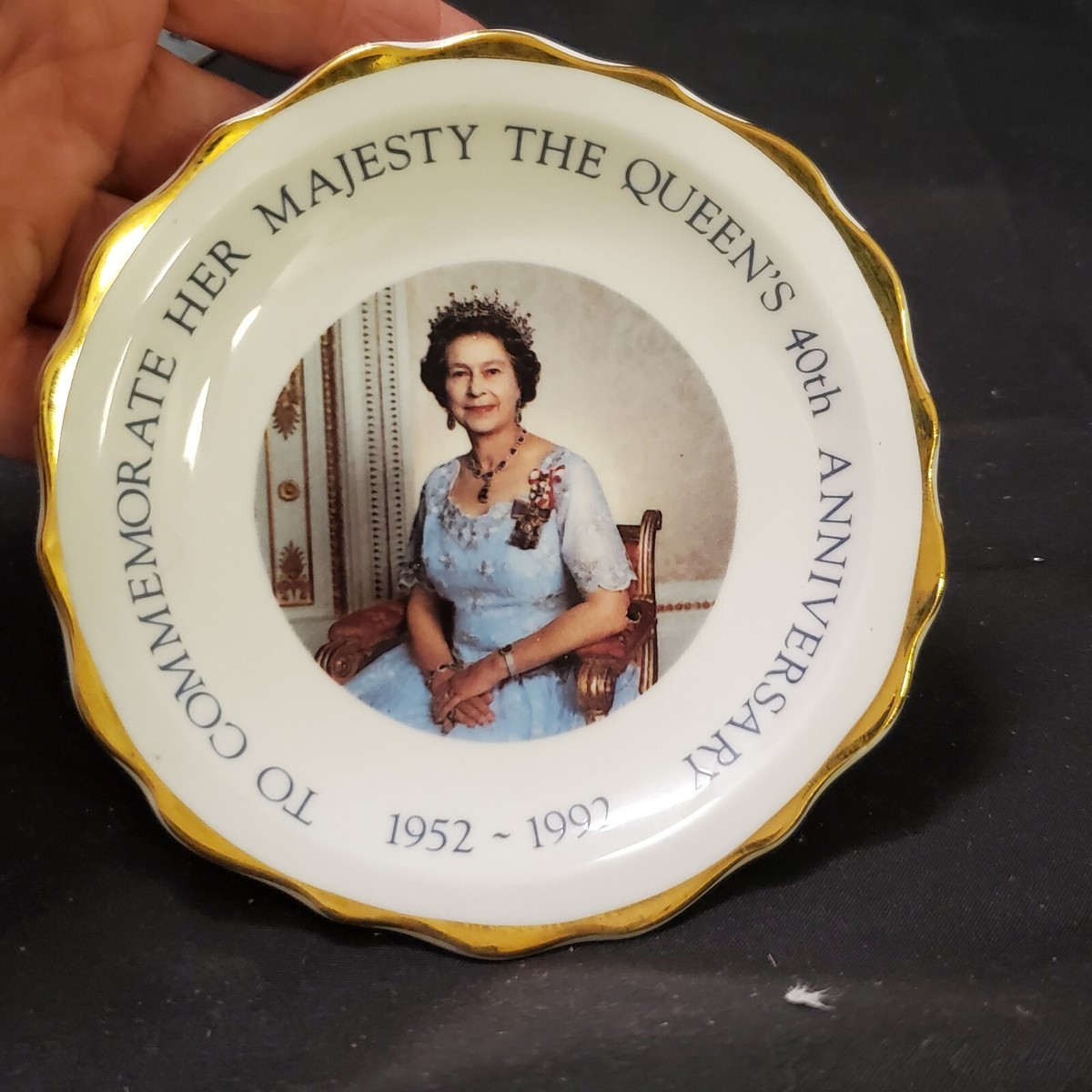 その他 The40thAnniversary of Queen Elizabeth II 40Th Anniversary Queen Elizabeth Plate By The Royal