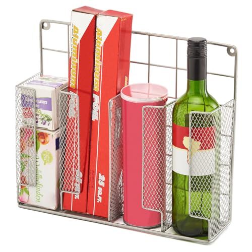 Wall and Cabinet Door Mount Kitchen Wrap Organizer Rack Holder for Organizing - Picture 7 of 8