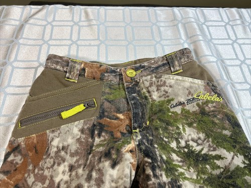 Cabela’s camo ZONZ Woodland’s Cotton Blended Hunting Insulation Pants Kids Small - Picture 2 of 11