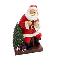 Santa with List Battery Light Up Christmas Ornament 29.5cm