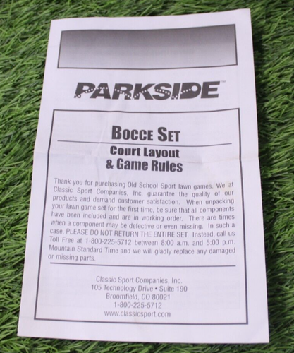 Parkside Bocce Set Beginners EXCELLENT CONDITION - Picture 3 of 3