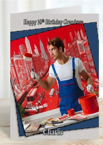 Personalised Birthday Card Humorous Painter and Decorator Any Relation or Name - Picture 7 of 10